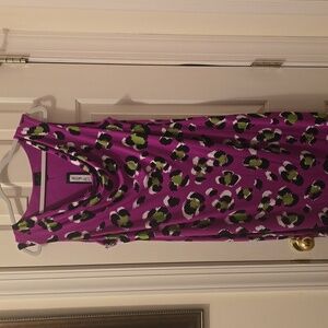 WORTHINGTON BRAND WOMEN'S PURPLE ASYMMETRICAL SLEEVELESS DRESS SIZE LARGE